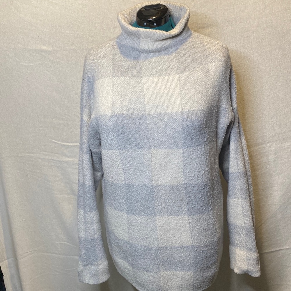 Christian Siriano checkered mock sweater